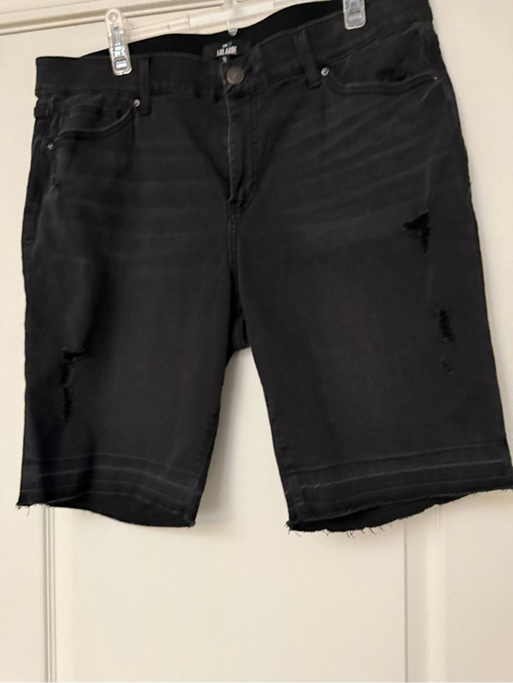 LuLaRoe Men's Black Distressed Jean Shorts